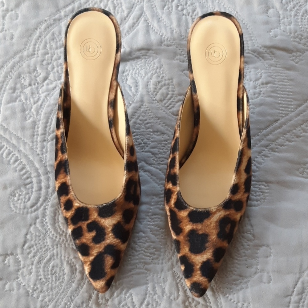 Leopard Urban Outfitters Mule Heels